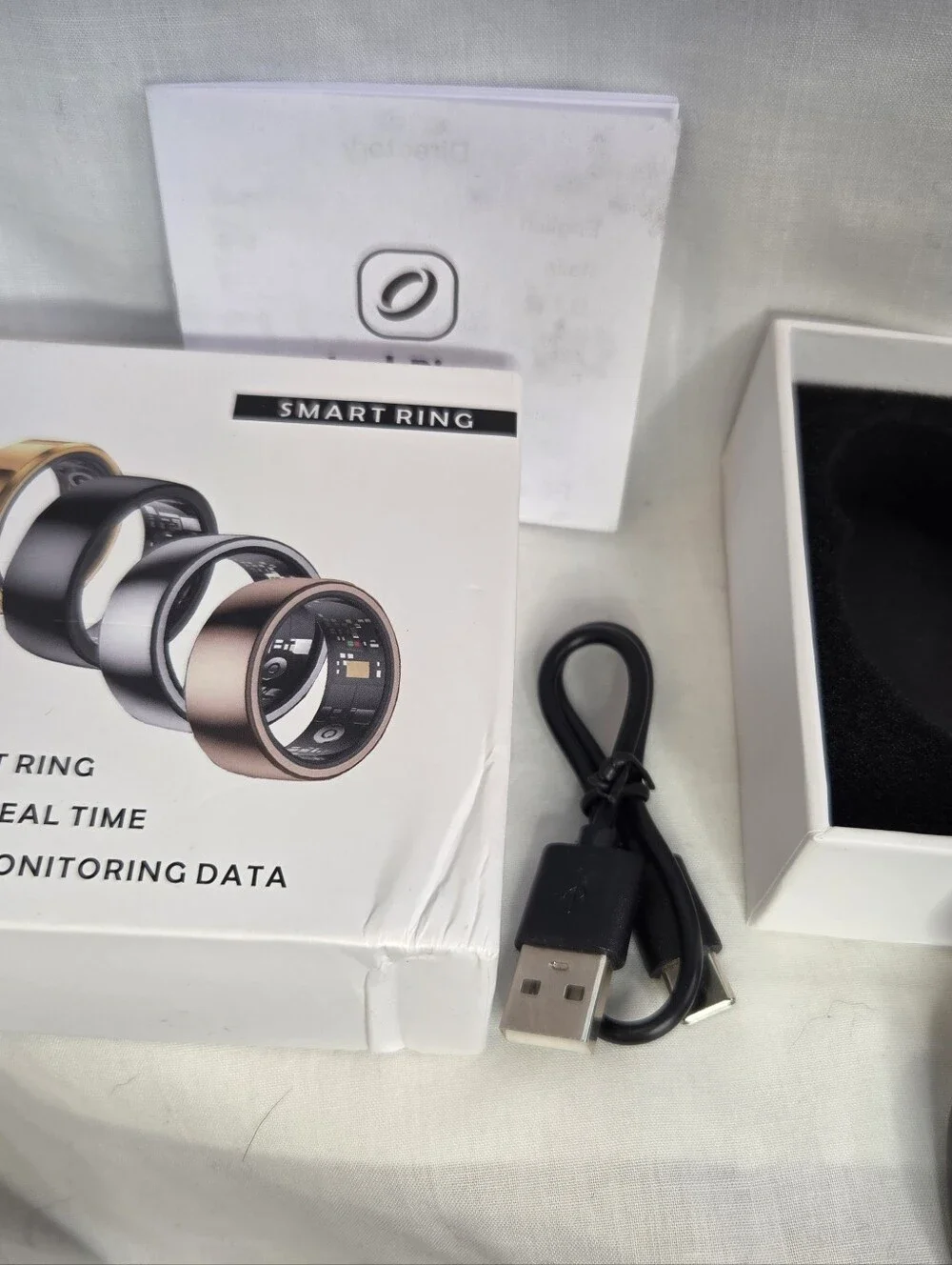 Healthy Smart Ring Black Size 8 Fitness Tracker Heart Rate Monitor iOS Android